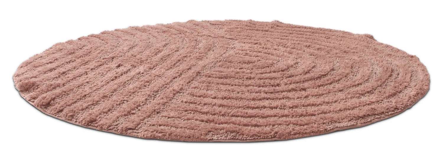Ronde Badmat - Embla (roze)