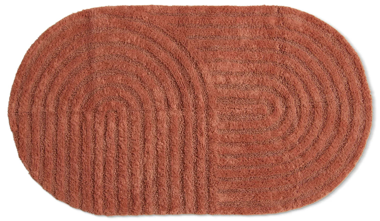 Ovale badmat - Embla (terracotta)