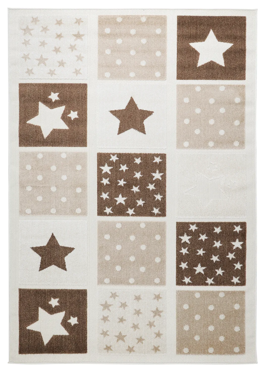 Kinderkleed - Star Grid (crème/bruin)