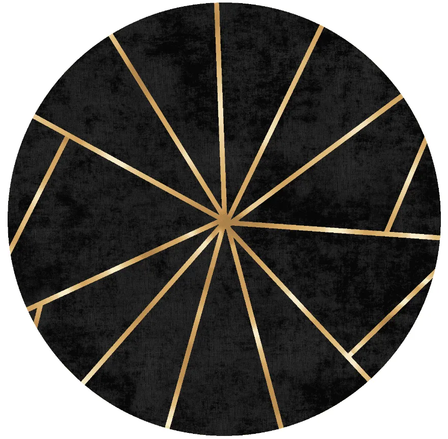 Rond vloerkleed - Bellizzi (zwart)