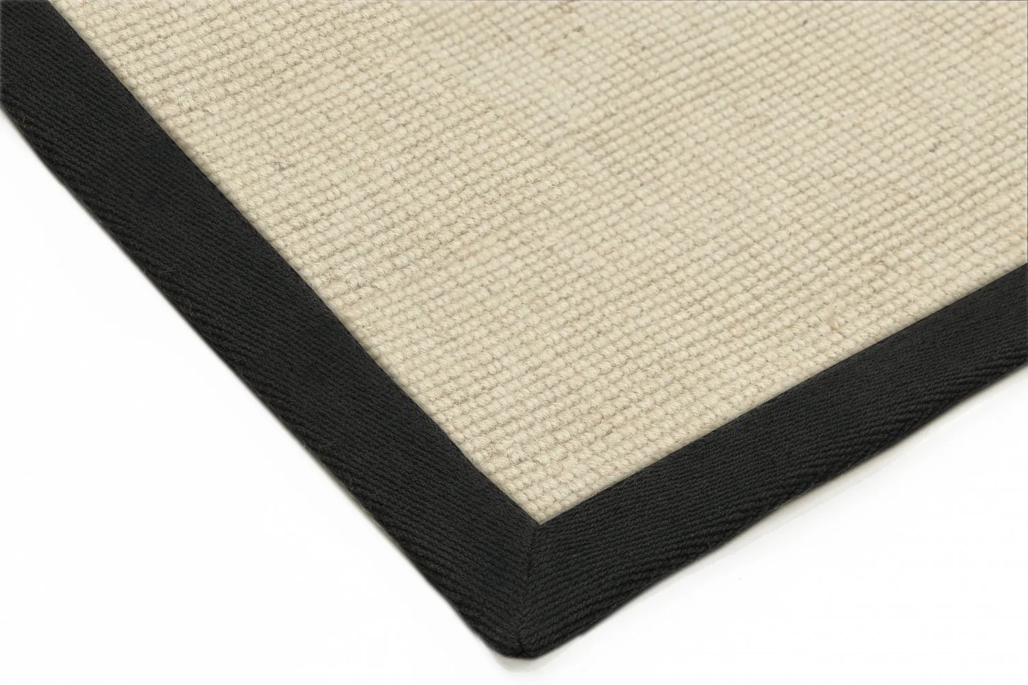 Sisal-vloerkleed - Agave (zwart/offwhite)