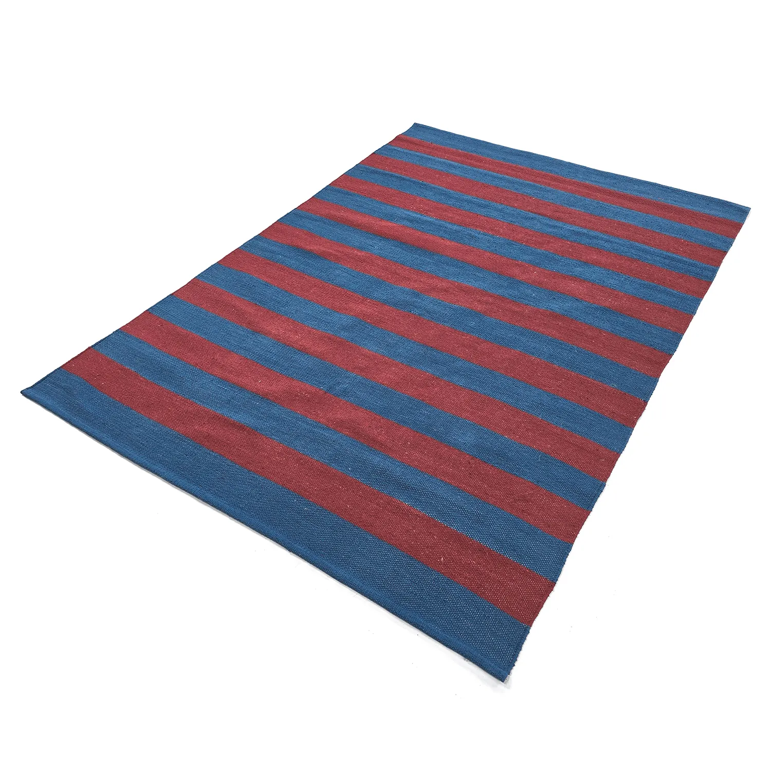 Vloerkleed Katoen - Nilo (rood/blauw)