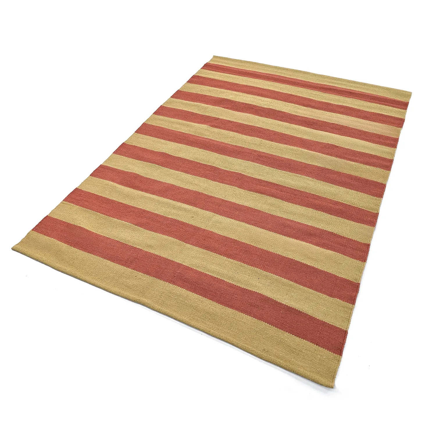 Vloerkleed Katoen - Nilo (mosterdgeel/terracotta)