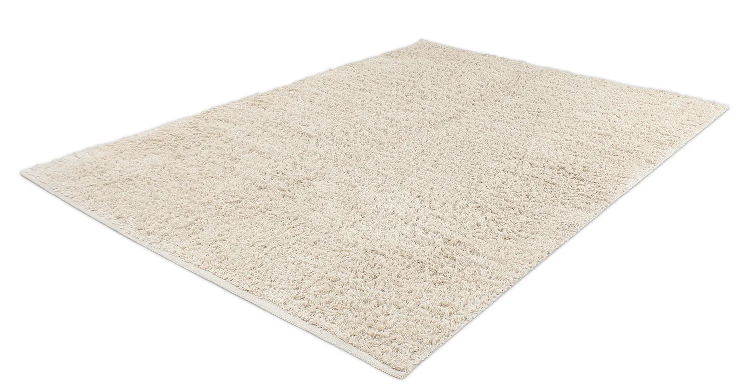 Hoogpolig vloerkleed - Enya Natural Cotton Shaggy (natuur)