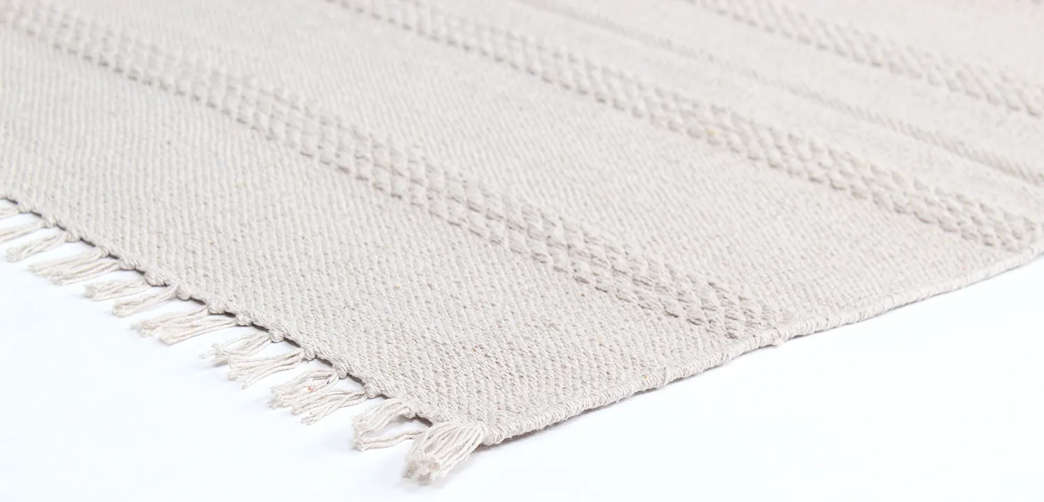 Vloerkleed Katoen - Lilje (licht beige)