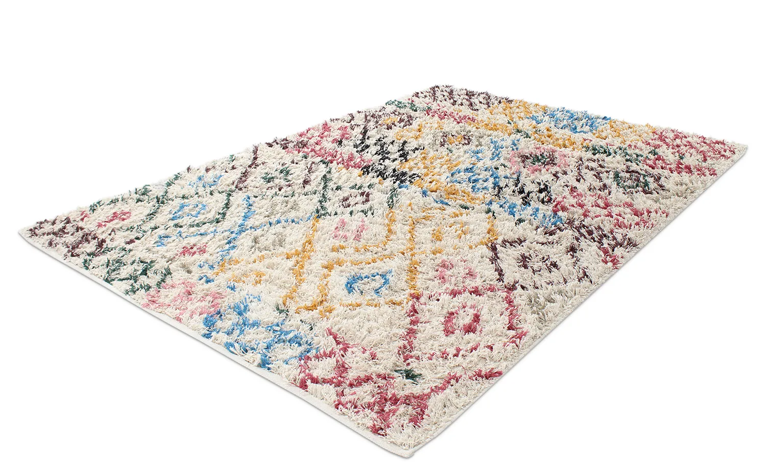 Hoogpolig vloerkleed - Maloney Natural Cotton Shaggy (multi)