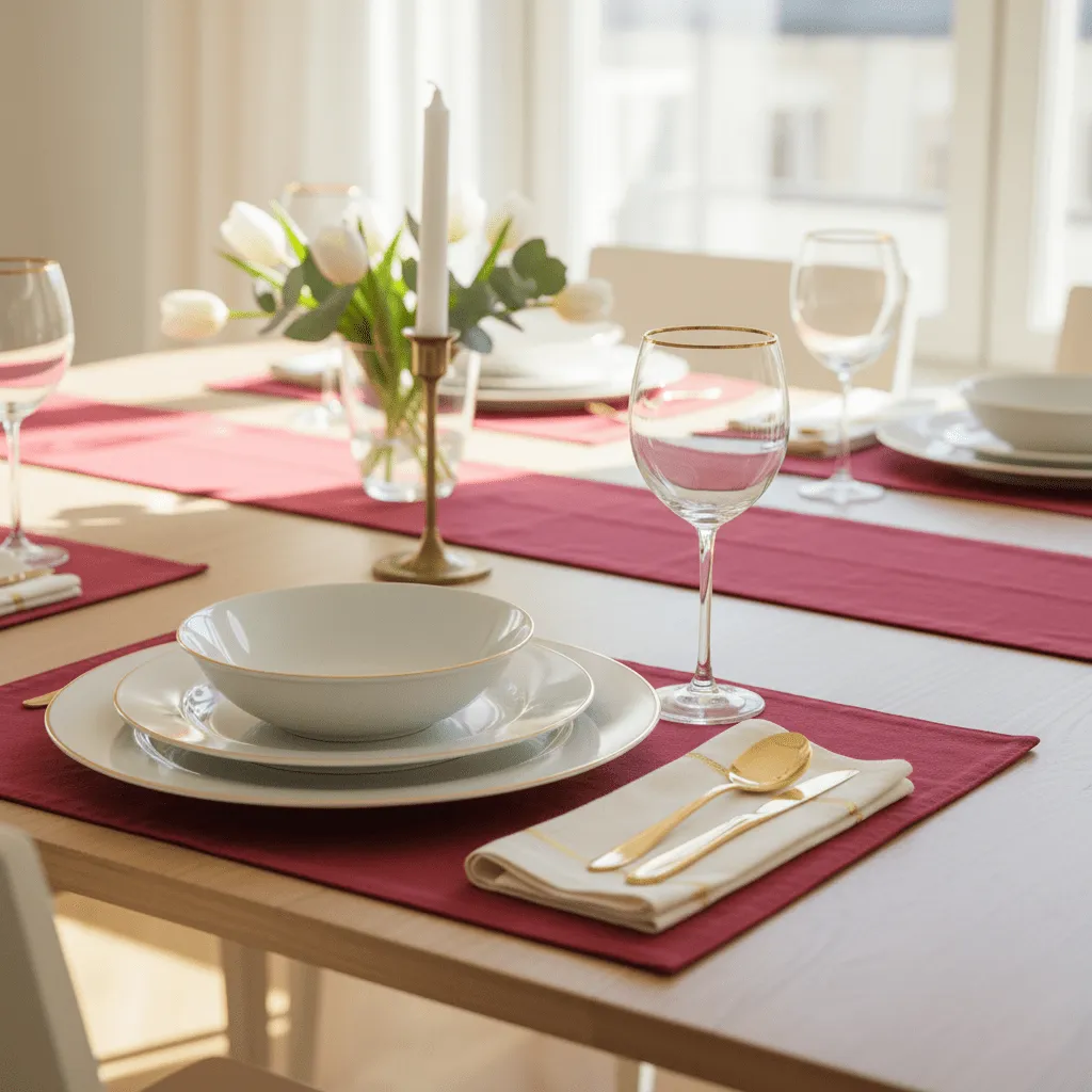 Placemat 2 stuks - Niva (bordeaux)