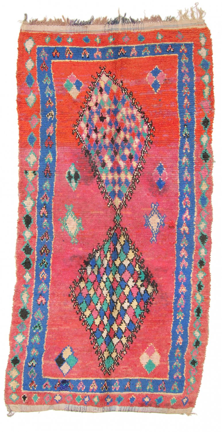 Marokkaanse Berber tapijt Boucherouite 330 x 150 cm