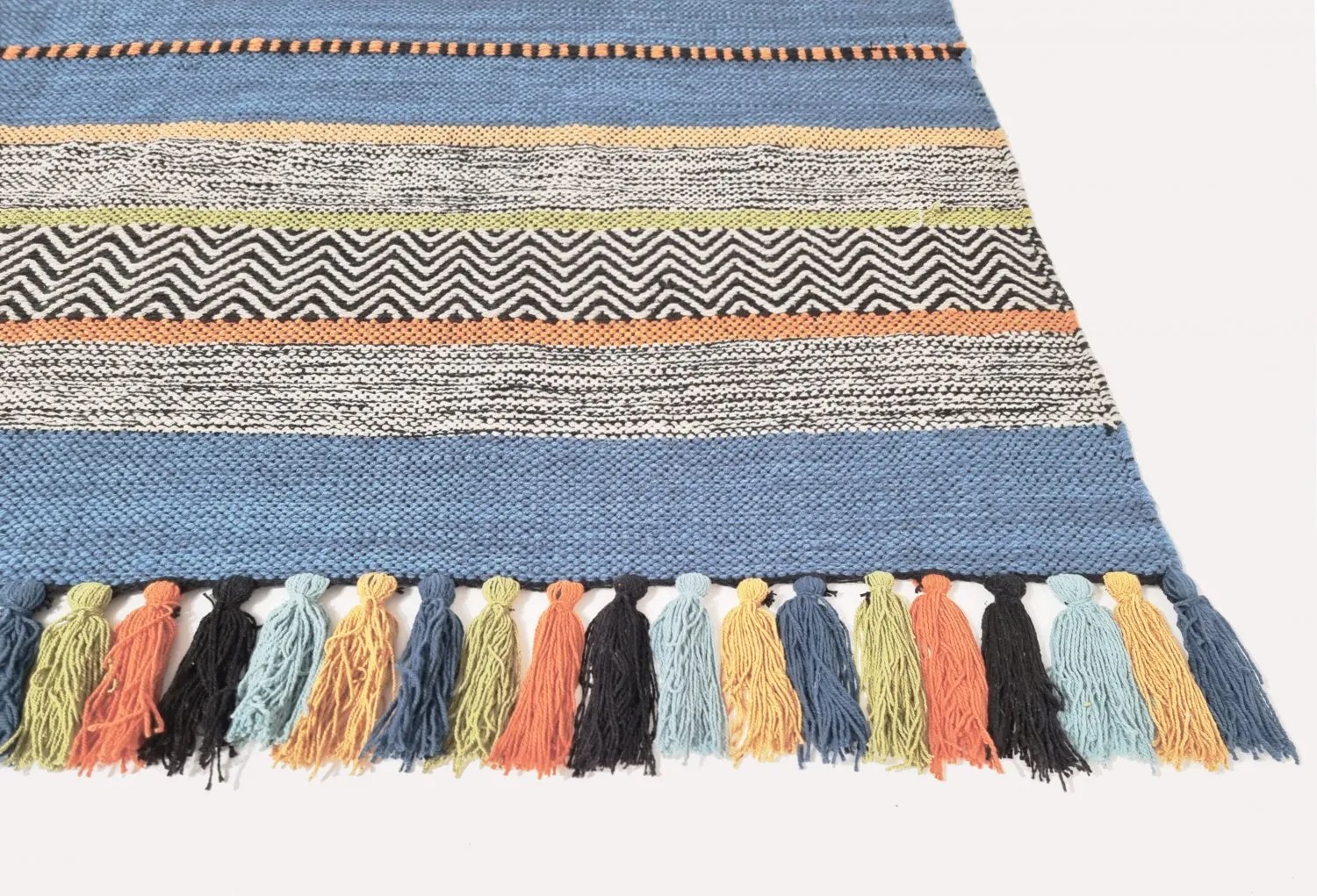 Vloerkleed Katoen - Bouira (blauw/multi)