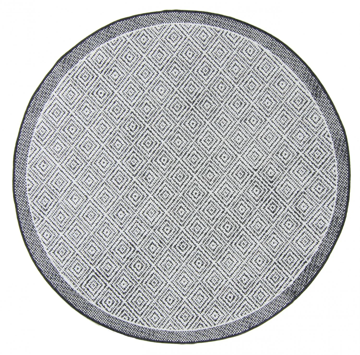 Rond vloerkleed - Monsaraz (zwart)