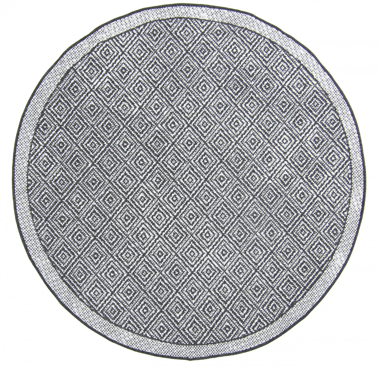 Rond vloerkleed - Monsaraz (zwart)