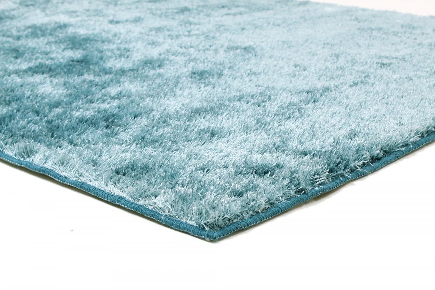 Hoogpolig vloerkleed - Cosy (blauw/groen)