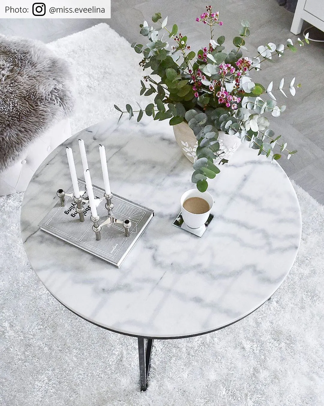 Hoogpolig vloerkleed - Cosy (wit)