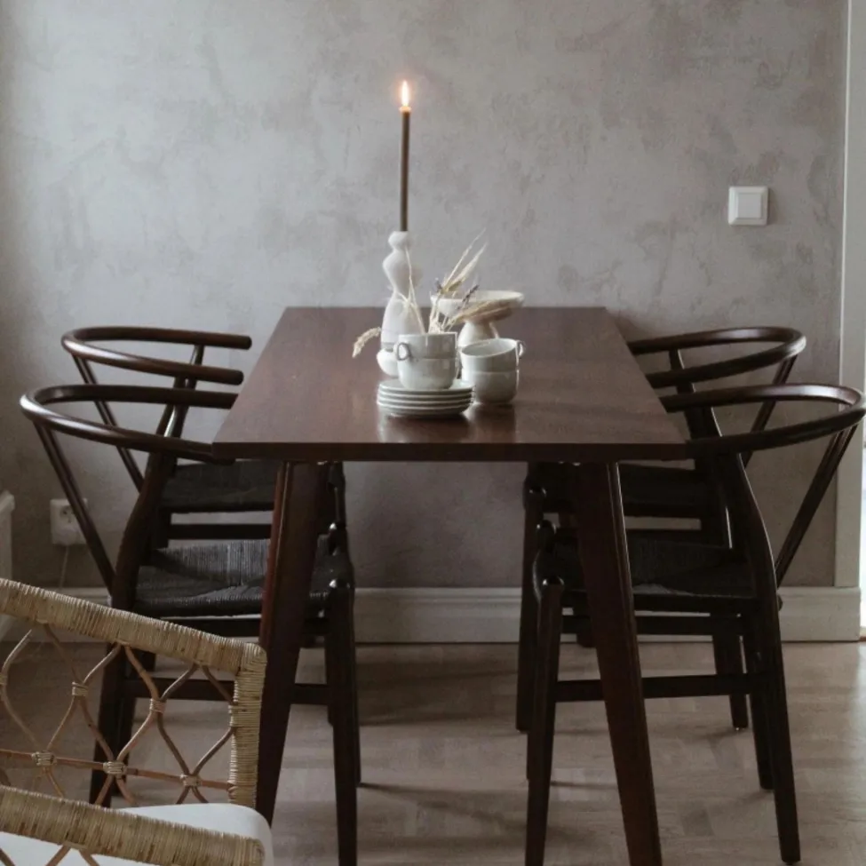 Eettafel - Nordisk - 180 x 70 cm (okkernoot)