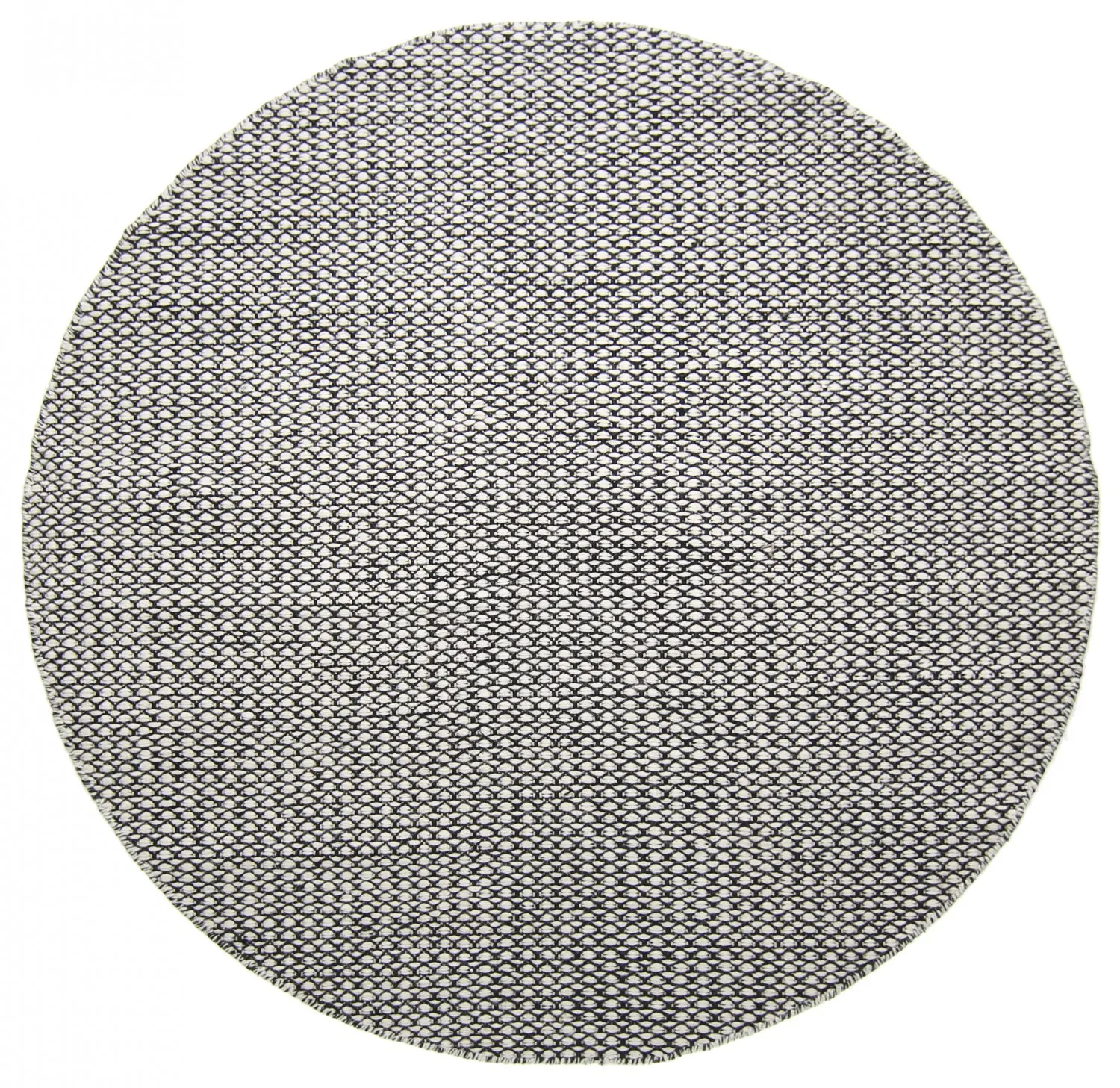 Ronde vloerkleden - Delly (zwart/wit)