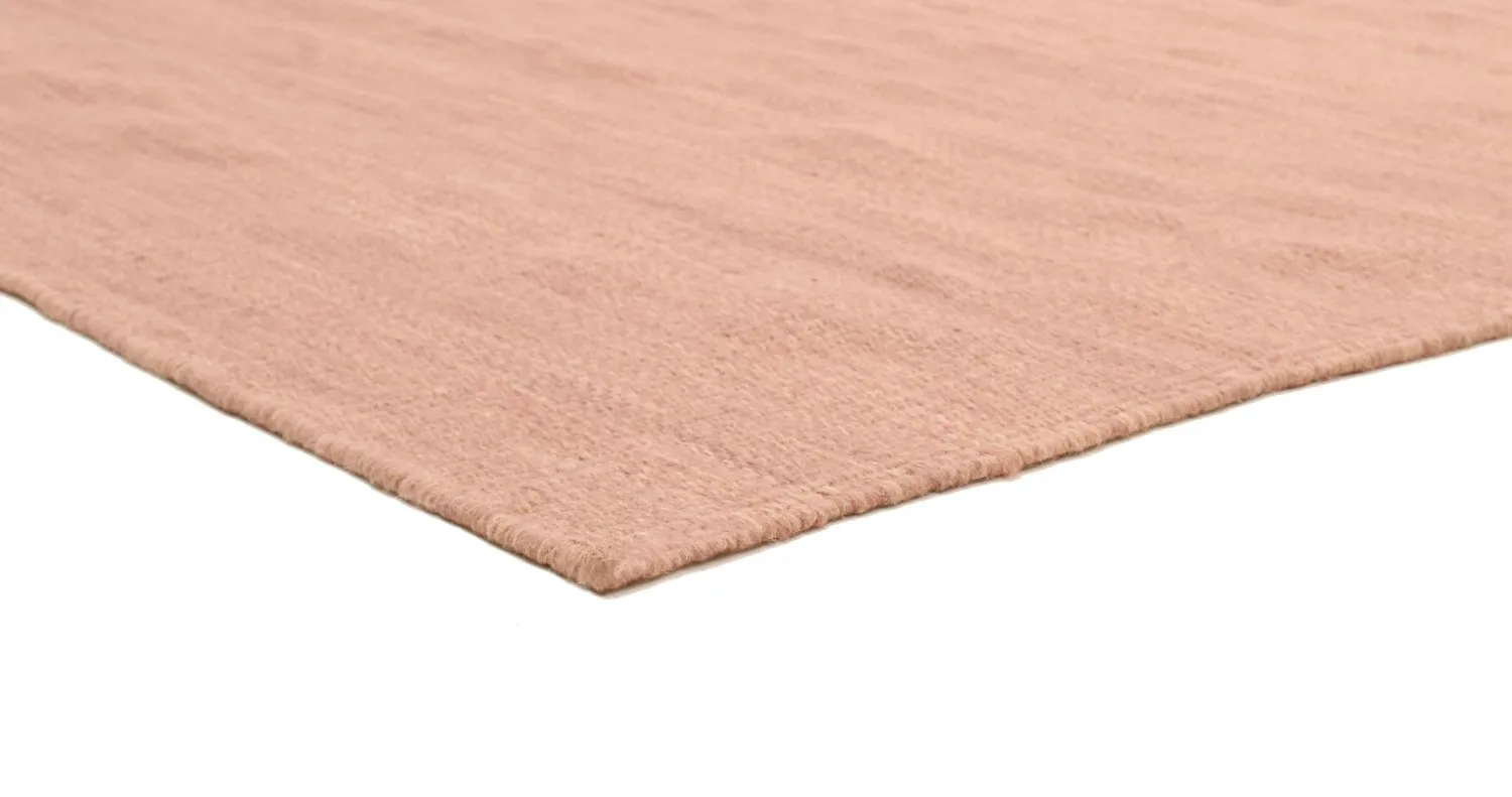 Wollen-vloerkleed - Dhurry (roze)