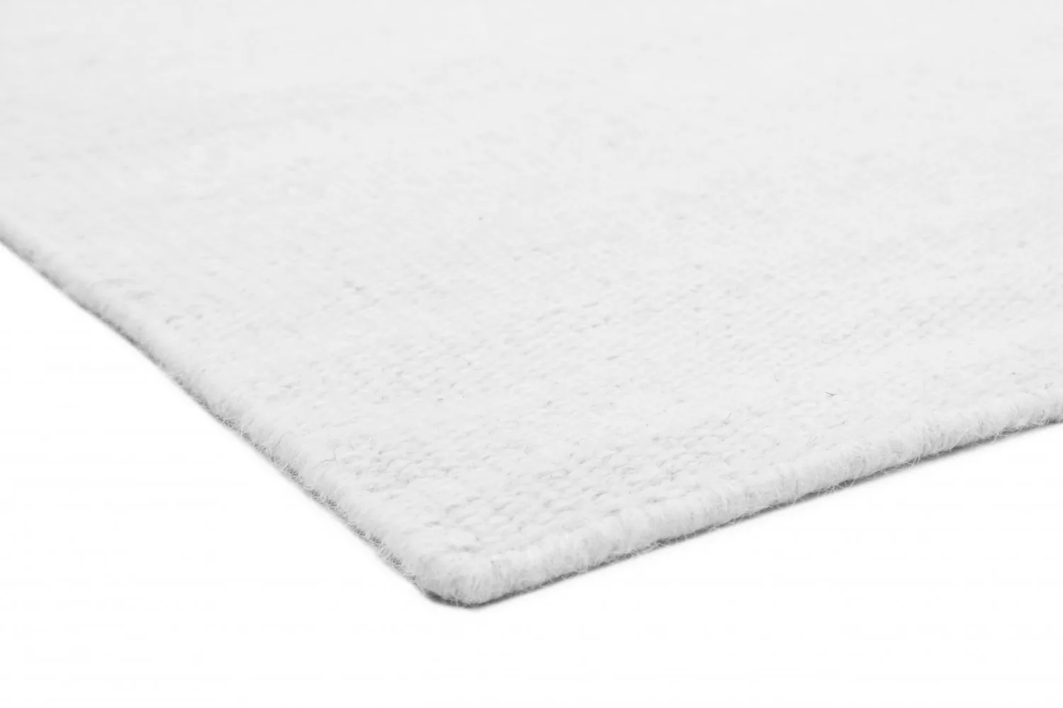 Wollen-vloerkleed - Dhurry (wit)