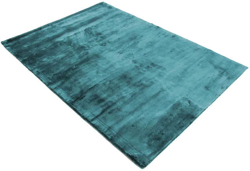 Viscose-vloerkleed - Jodhpur Special Luxury Edition (turkoois)