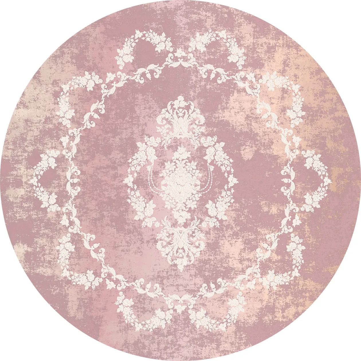 Rond vloerkleed - Nefta (roze)