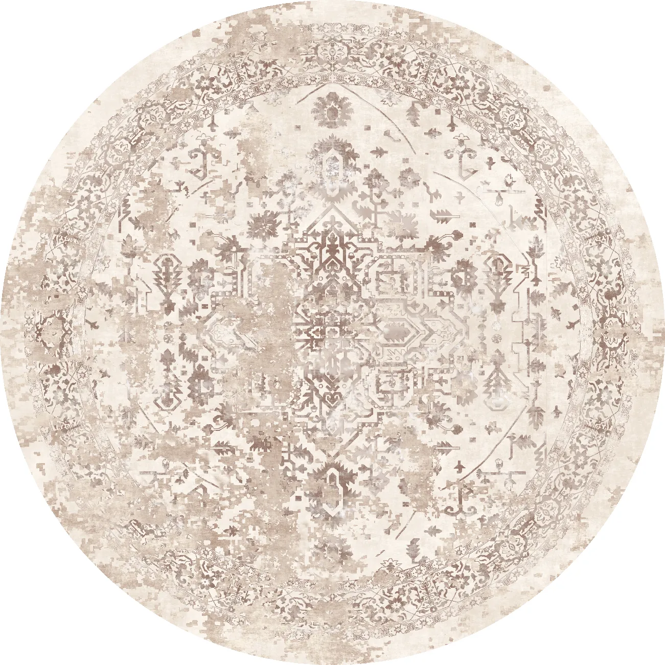 Rond vloerkleed - Mateur (beige)