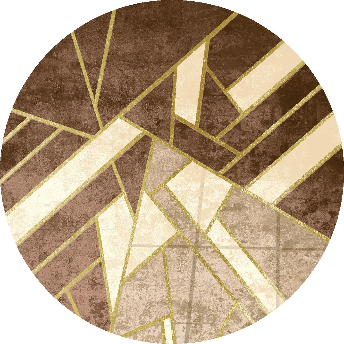 Rond vloerkleed - Amasra (beige)