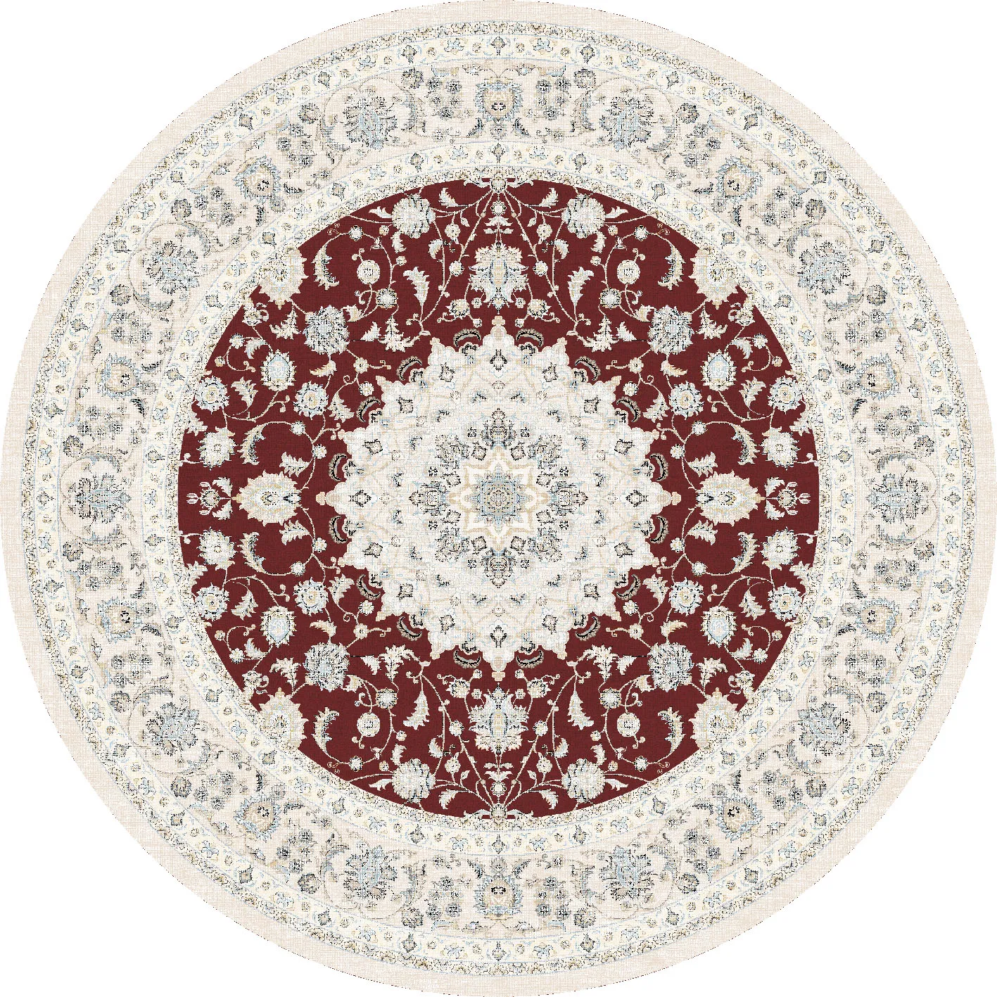 Rond vloerkleed - Arabella (bordeaux)
