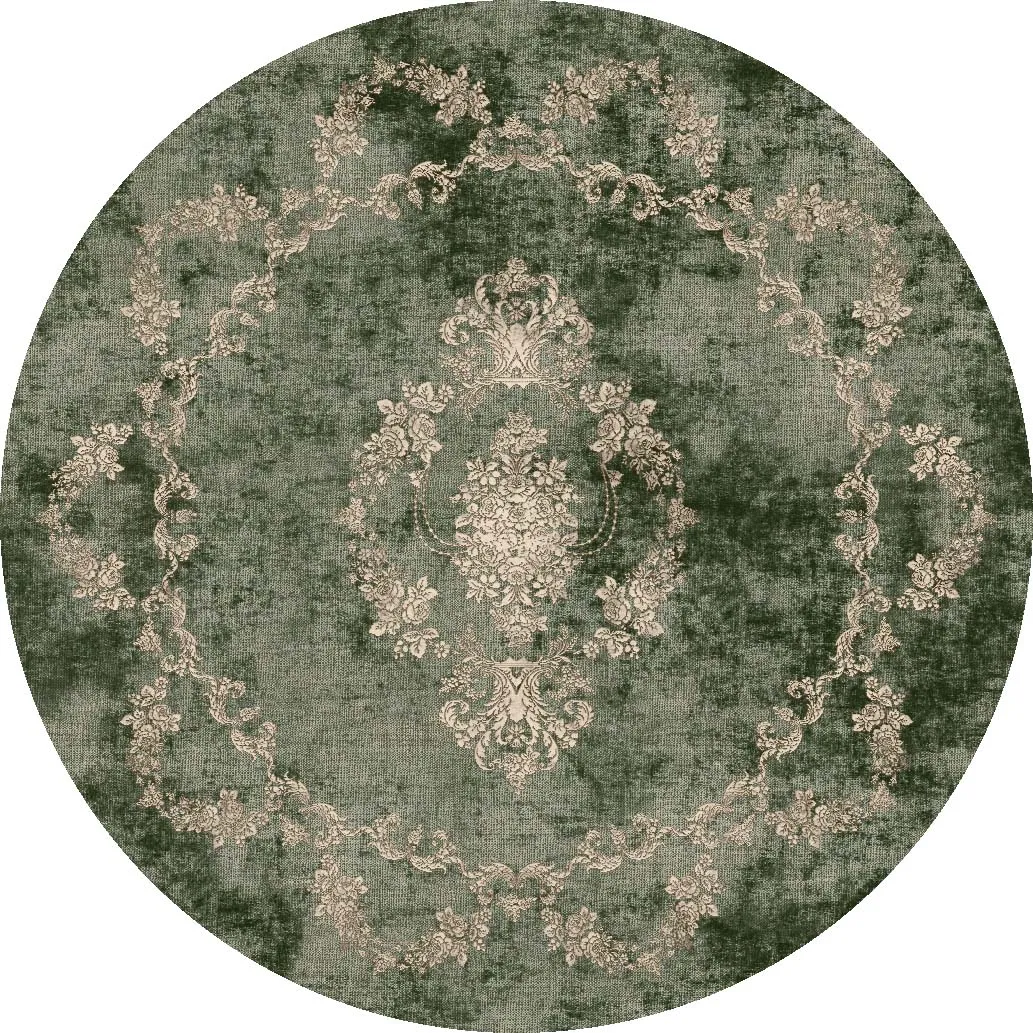 Rond vloerkleed - Taknis (groen)