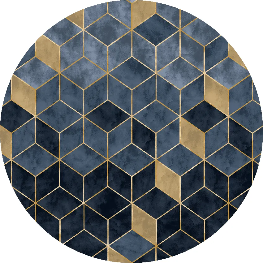 Rond vloerkleed - Brigooda (blauw)