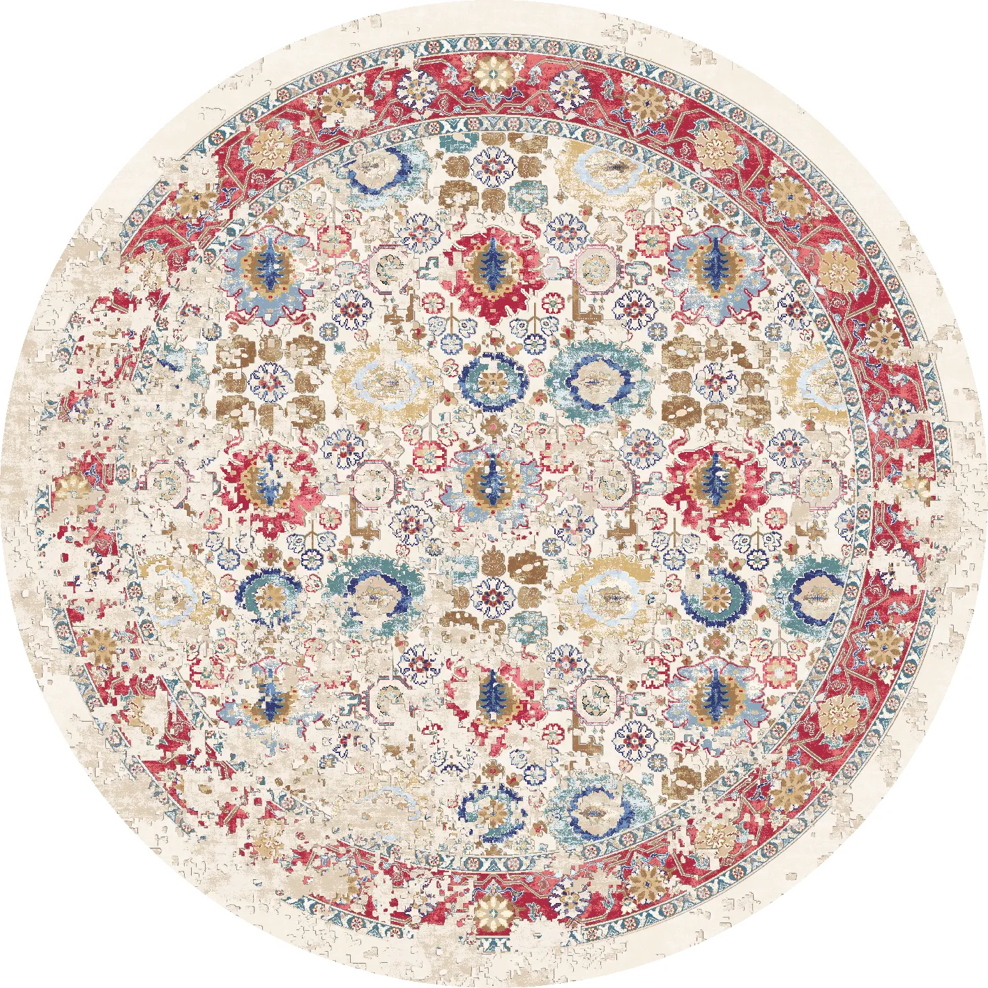Rond vloerkleed - Toujane (multi)