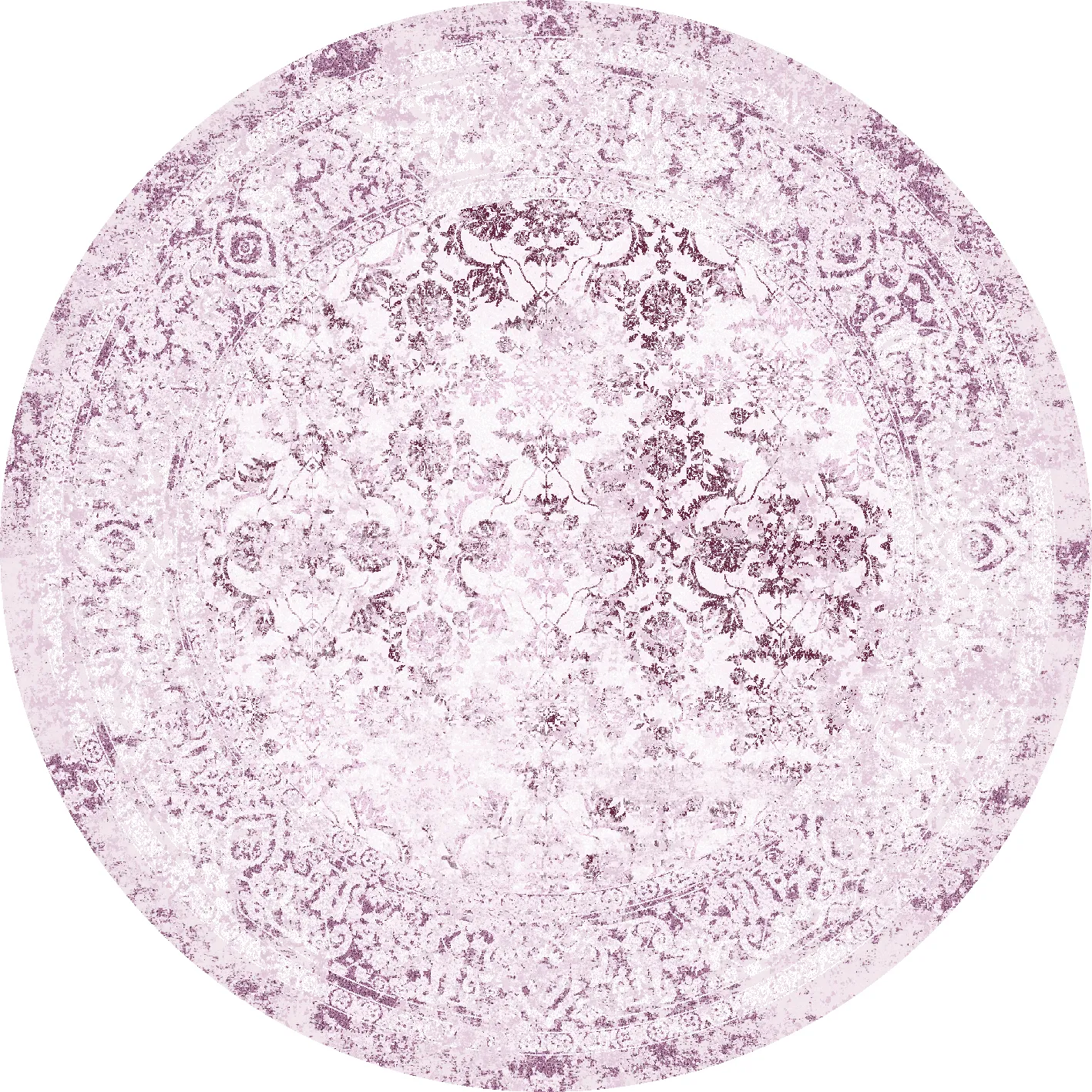 Rond vloerkleed - Denizli (roze)