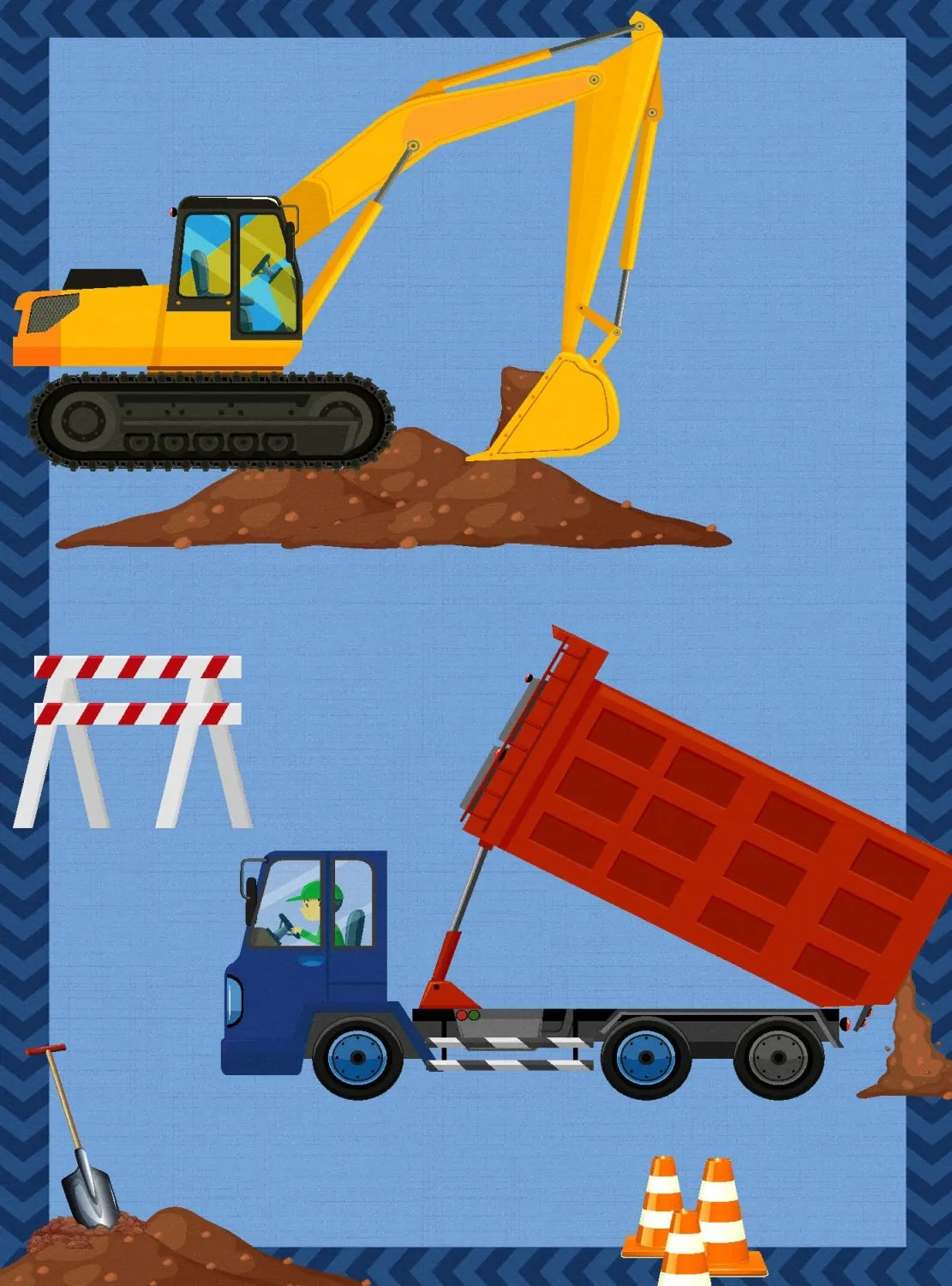 Kindervloerkleed - Building Site