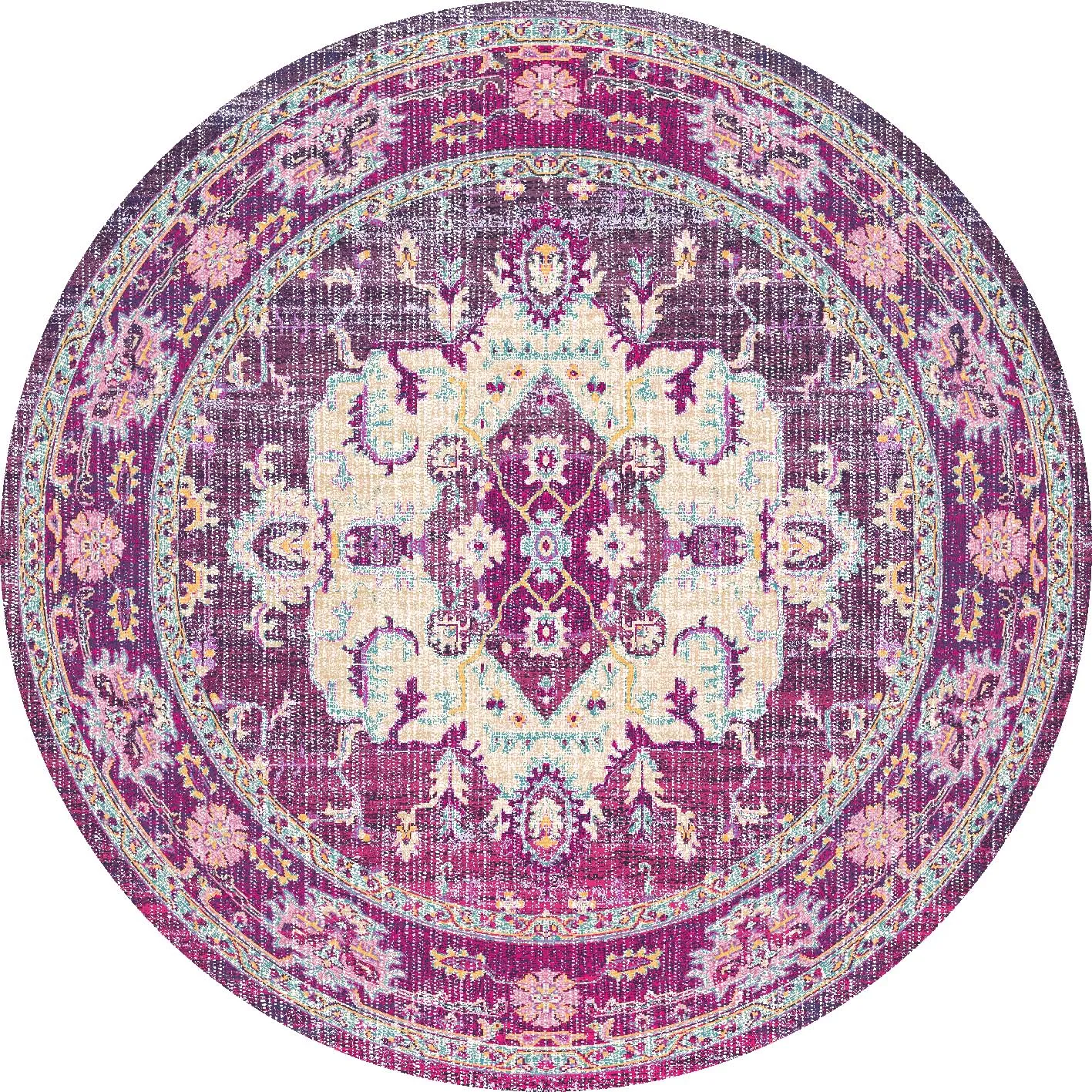 Rond vloerkleed - Siliana (roze)