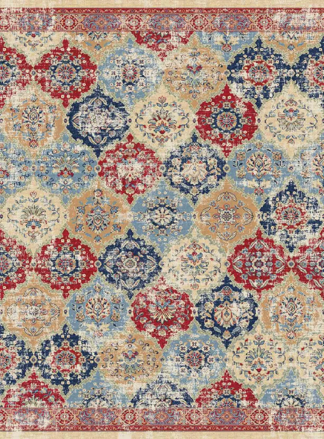 Wilton - Bohemia (rood/multi)