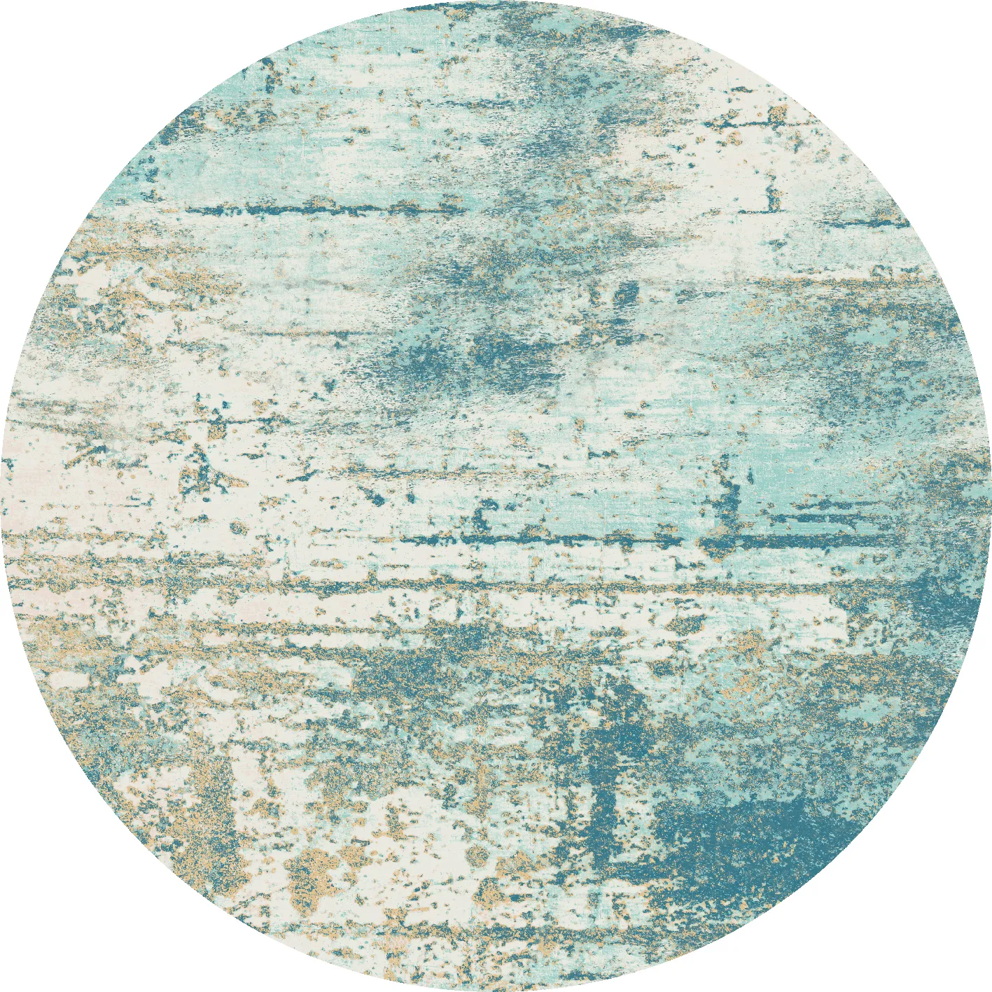 Rond vloerkleed - Kebira (blauw)