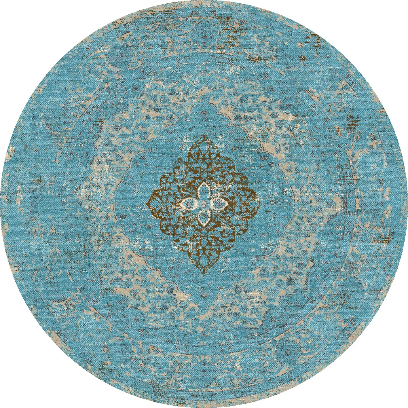 Rond vloerkleed - Lainey (blauw)
