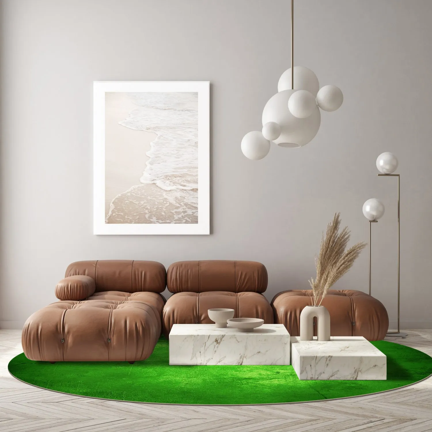 Rond vloerkleed - Anzio (groen)