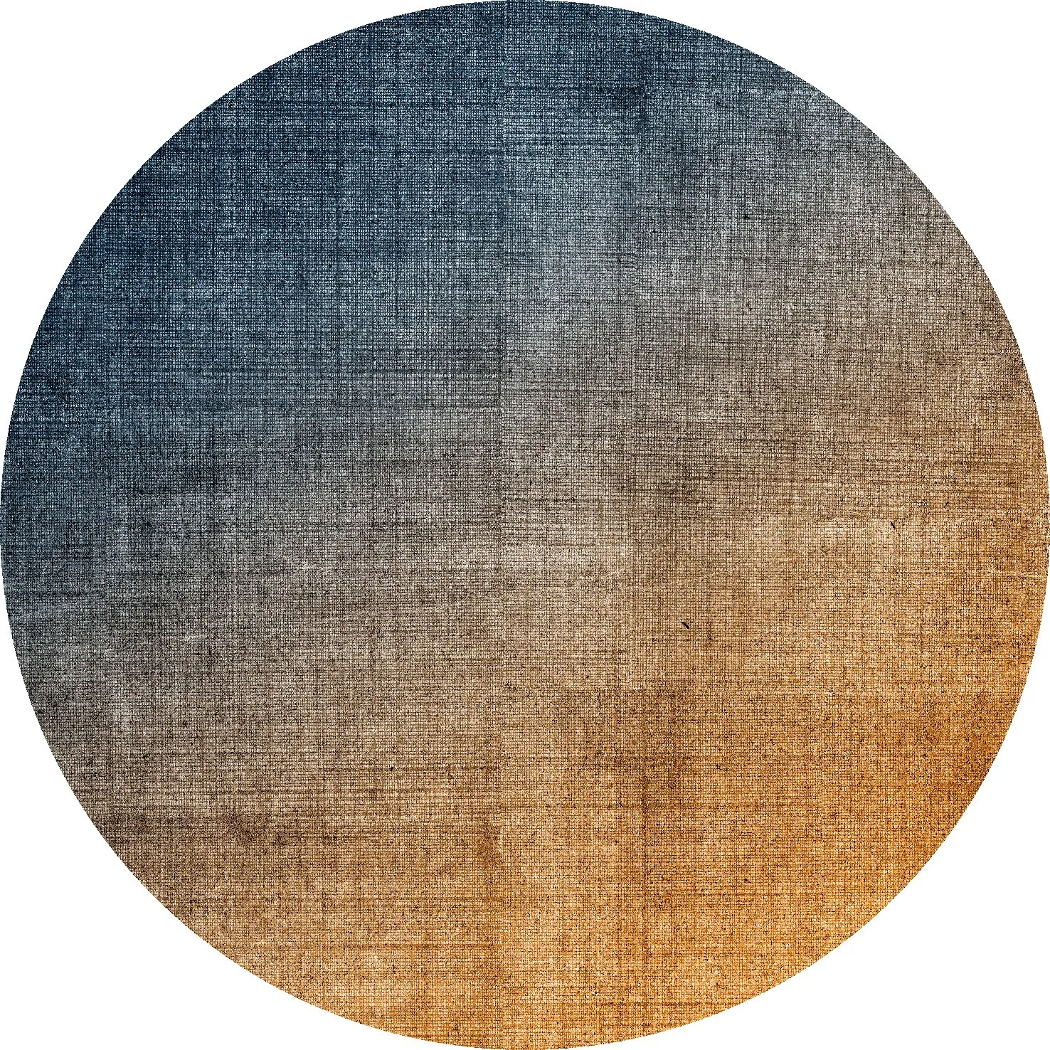 Rond vloerkleed - Librilla (bruin/blauw)