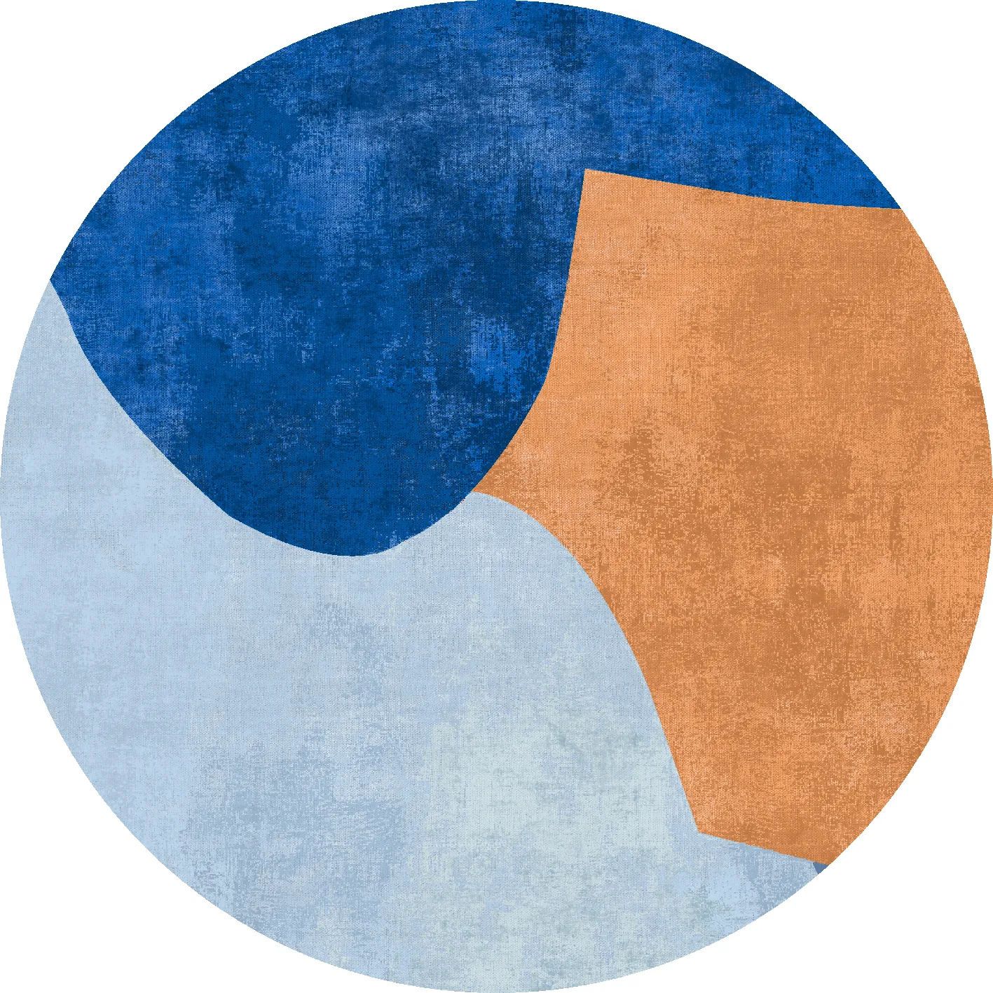 Rond vloerkleed - Lazio (blauw)