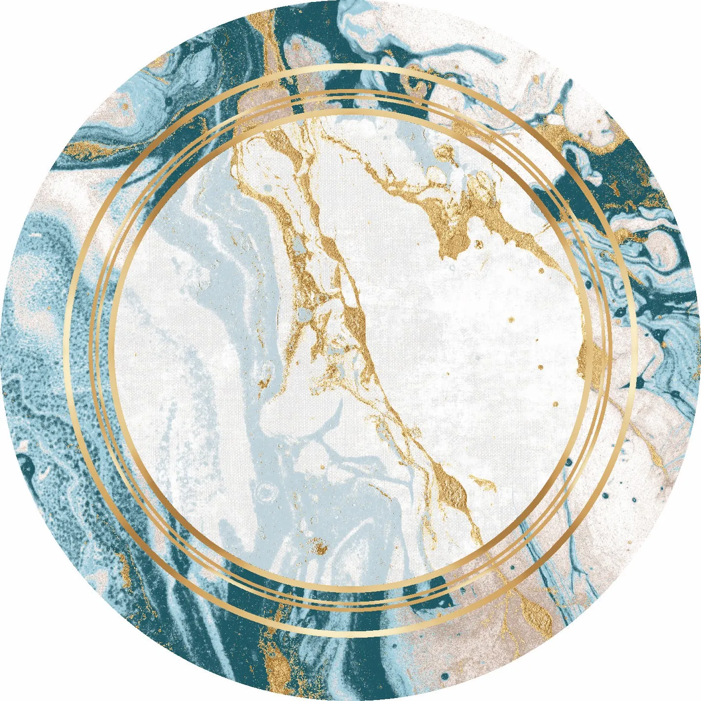 Ronde vloerkleden - Emery (blauw)