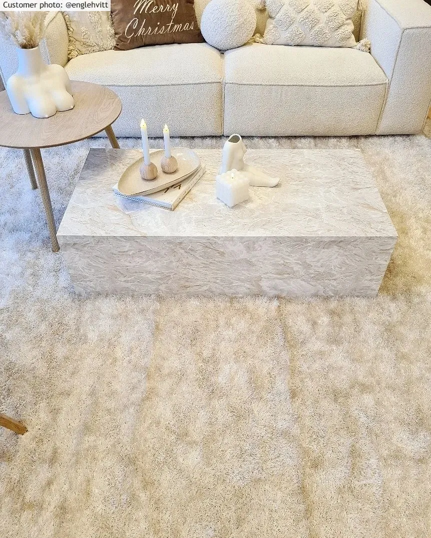 Hoogpolig vloerkleed - Cosy (wit)