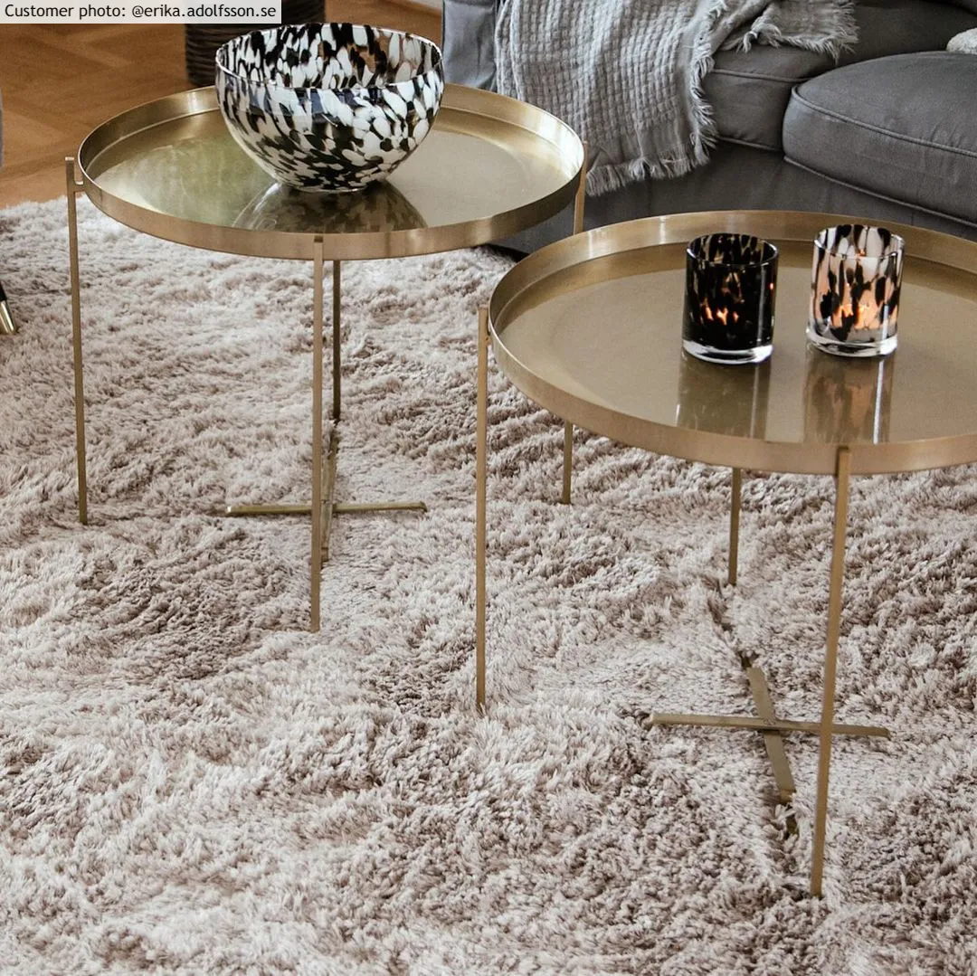 Hoogpolig vloerkleed - Kanvas (beige)