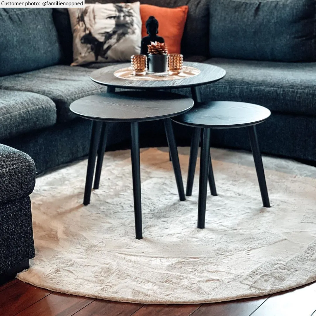 Ronde vloerkleden - Aranga Super Soft Fur (beige)