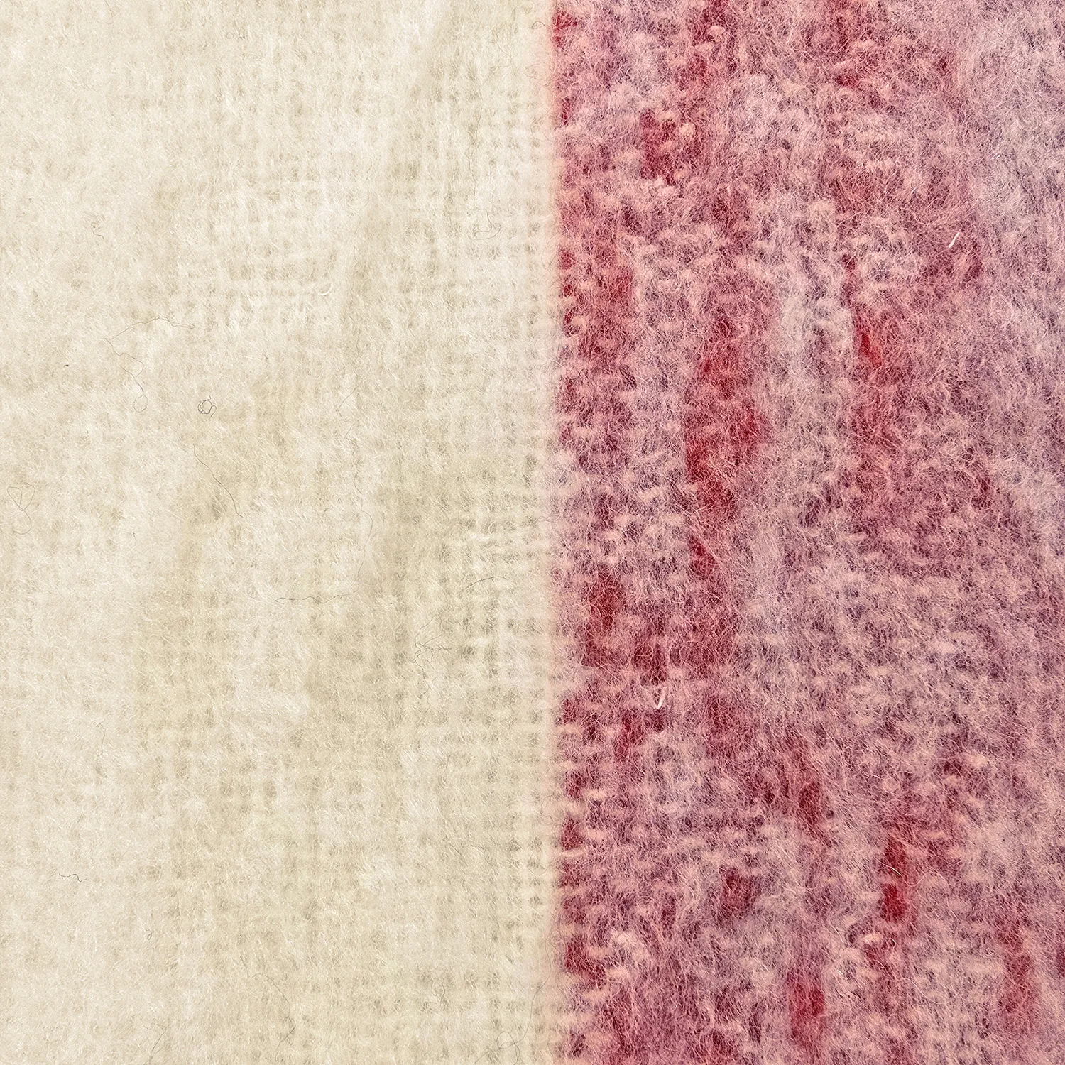 Dekens - Wollenmix plaid - Beatriz Stripe (rood/wit)