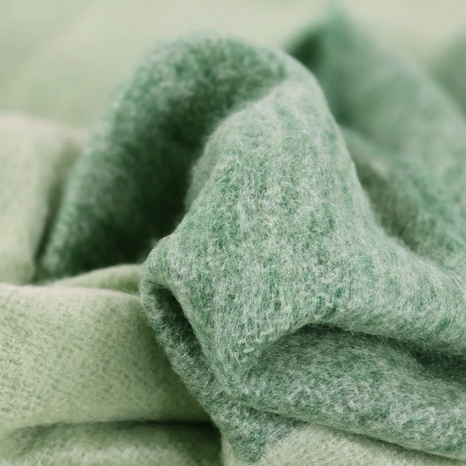 Plaid dekens - throw van wolmix - Carol (groen)
