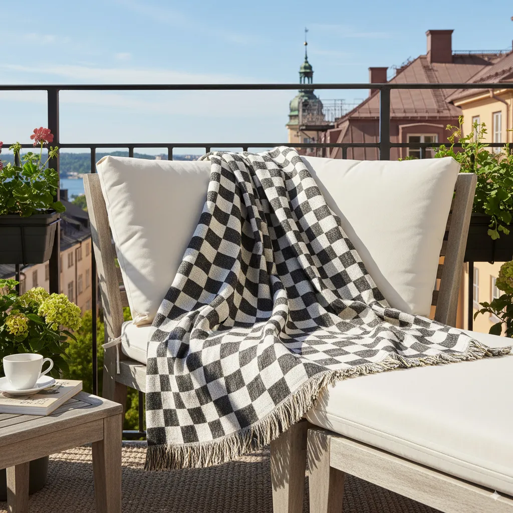 Dekens - Wallace Tapestry Blanket (zwart/wit)