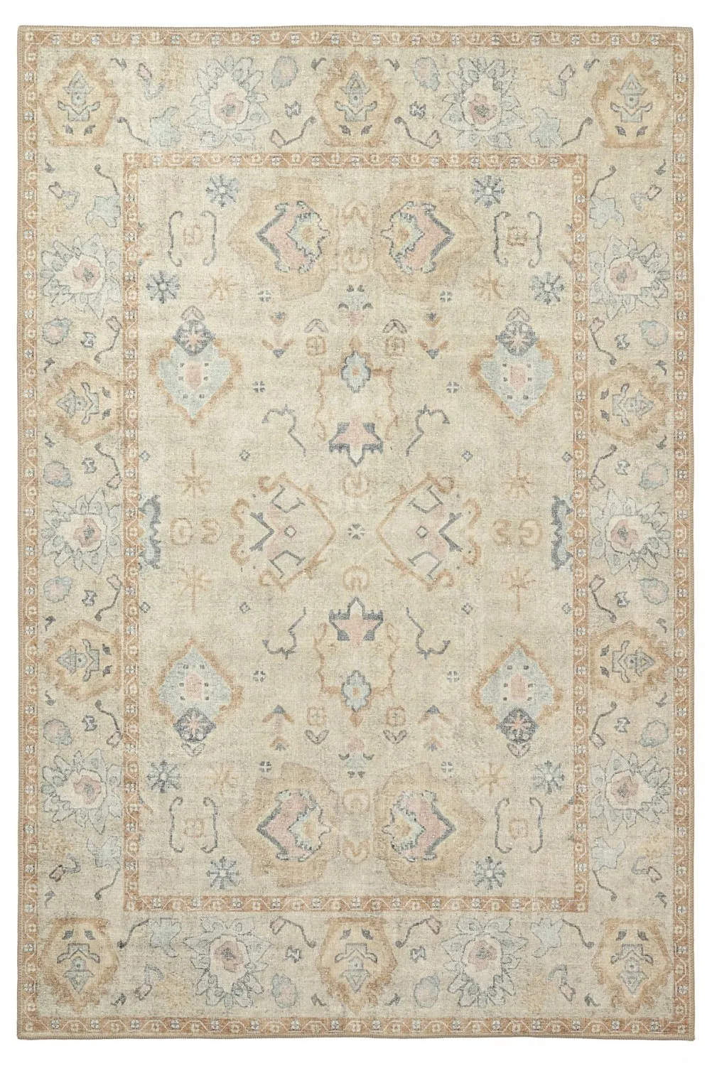 Vlakgeweven vloerkleed - Amena (beige)
