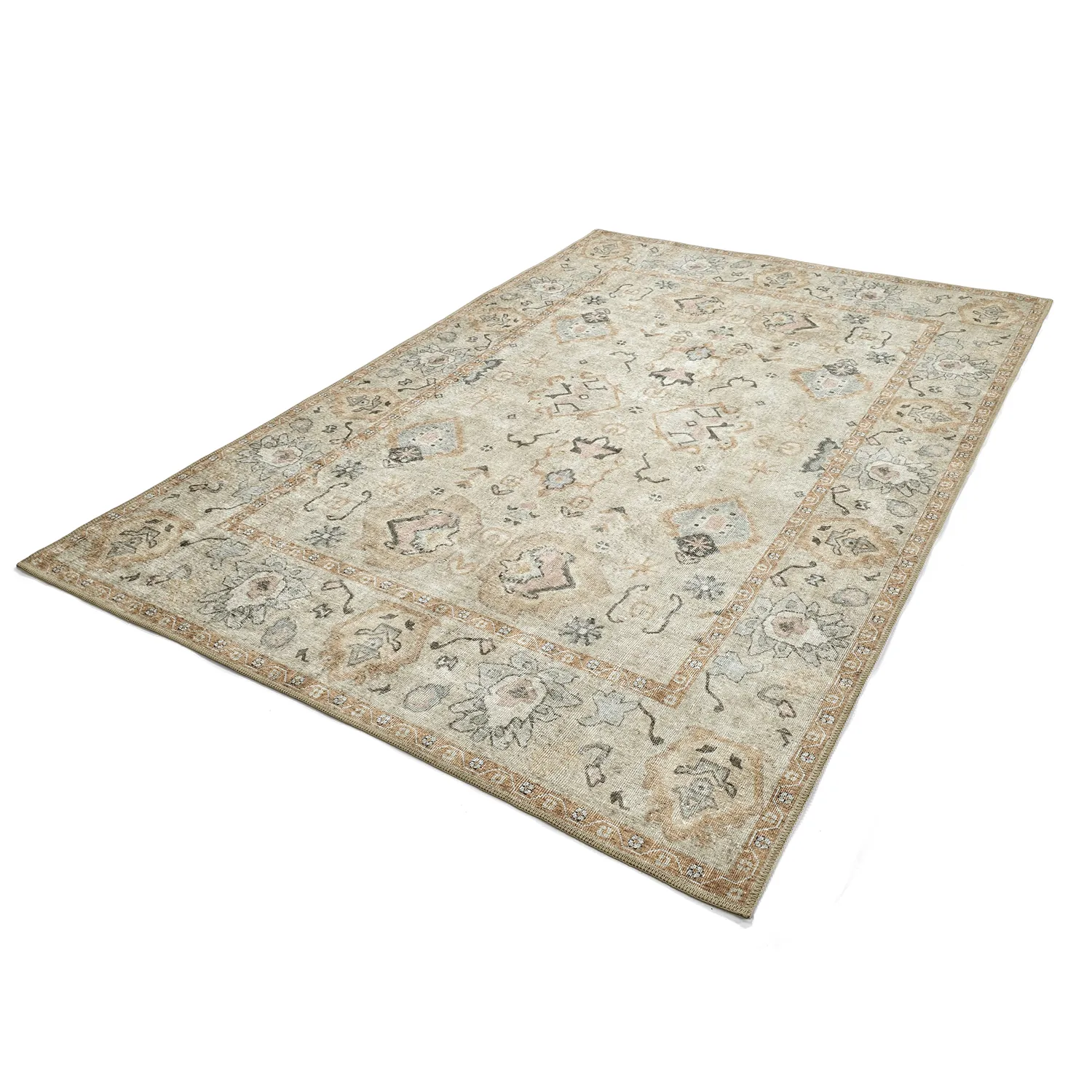 Vlakgeweven vloerkleed - Amena (beige)