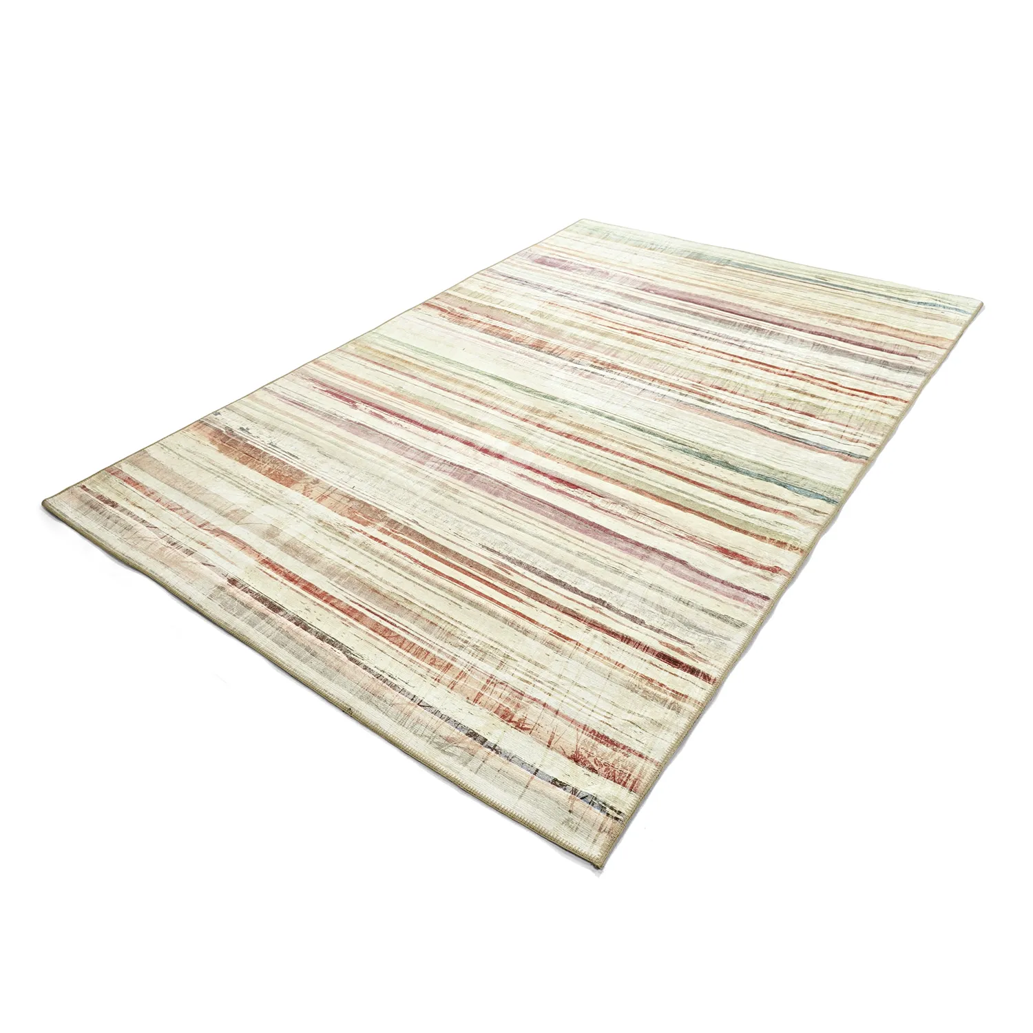 Vlakgeweven vloerkleed - Delara (beige/multi)