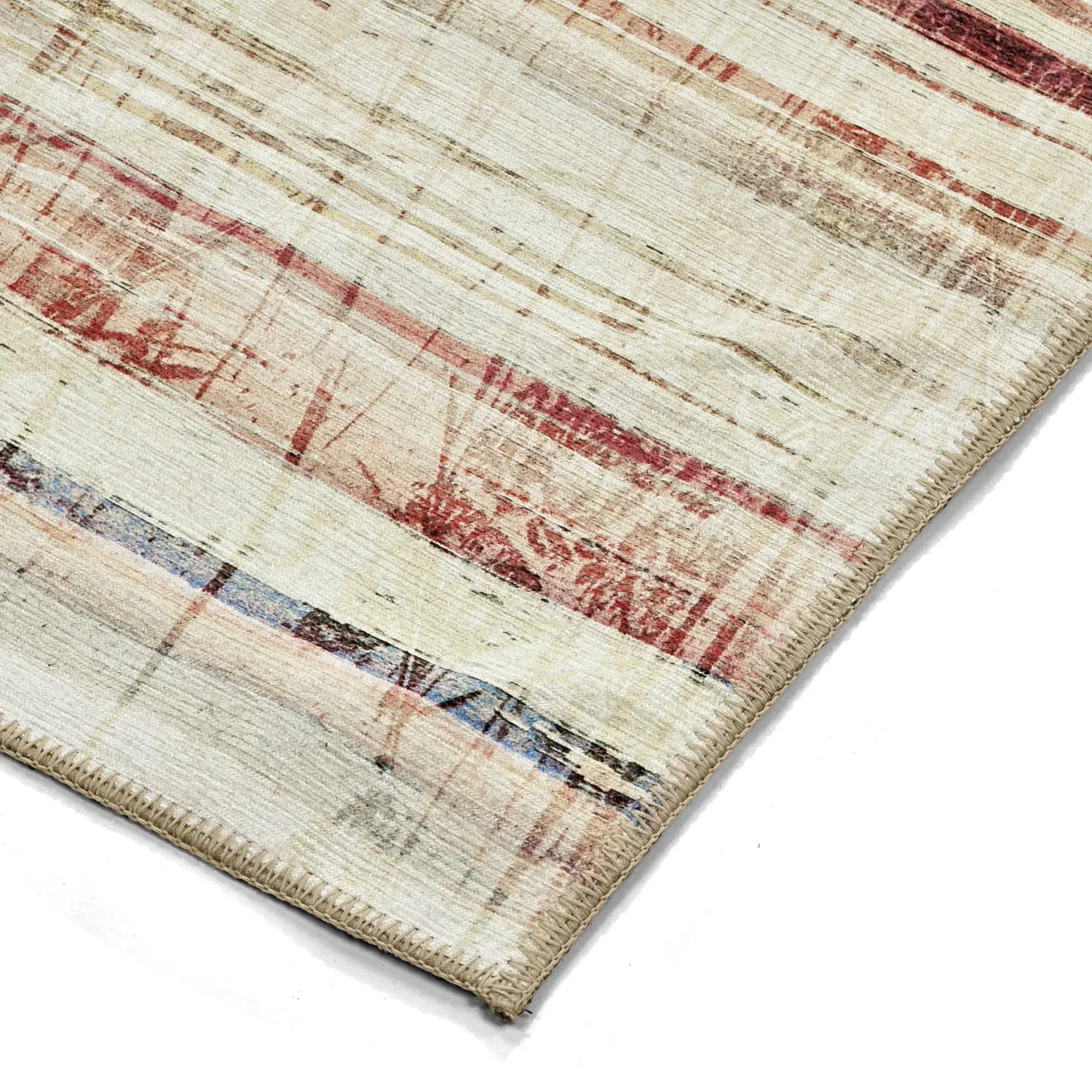 Vlakgeweven vloerkleed - Delara (beige/multi)