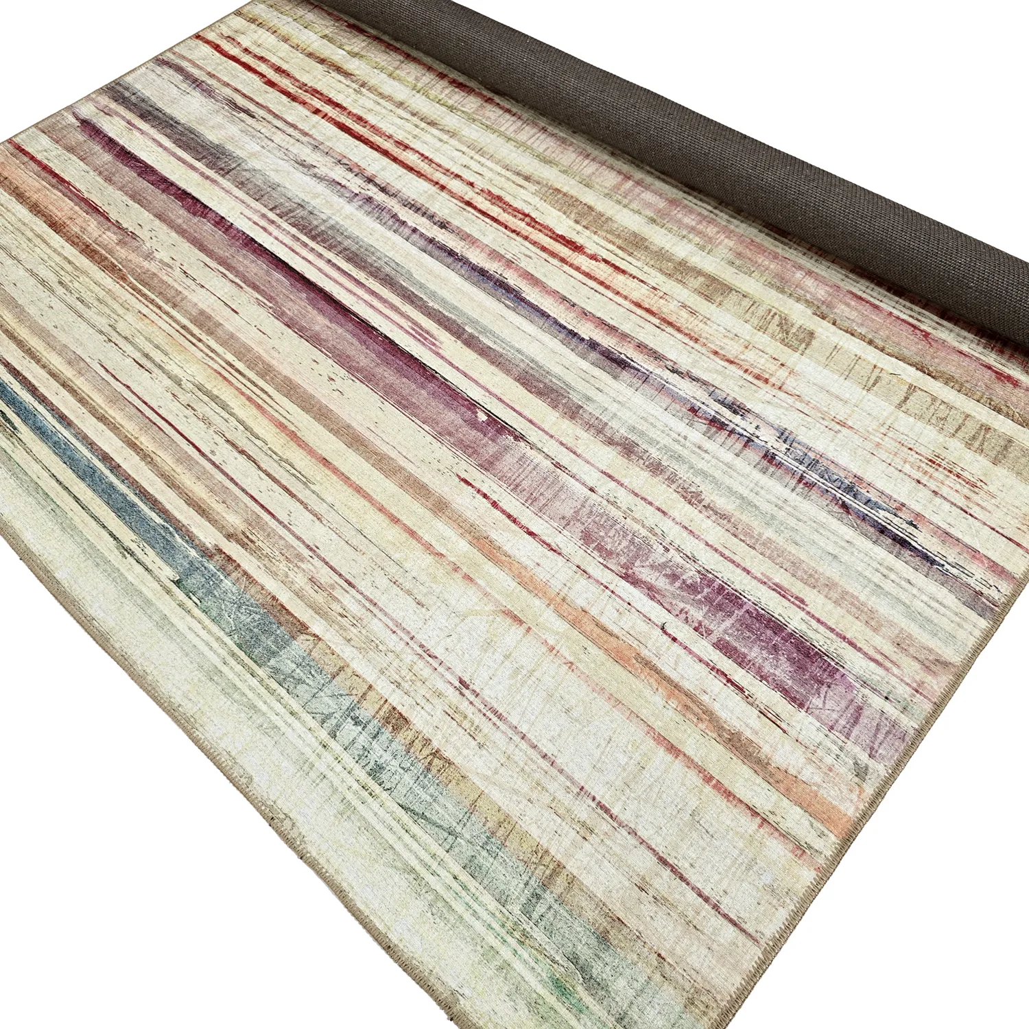 Vlakgeweven vloerkleed - Delara (beige/multi)